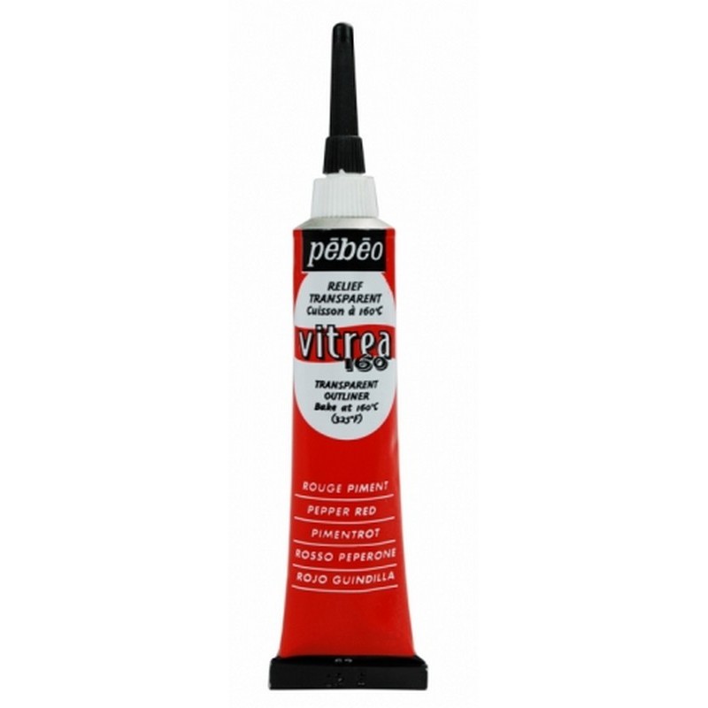 Contur decorativ Vitrea 160 Pebeo, 62 Pepper Red