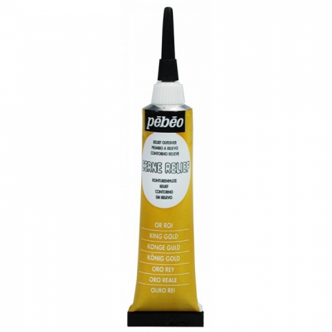 Contur vitraliu Vitrail Cerne Relief Pebeo, 20 ml, King gold 773100