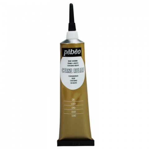 Contur vitraliu Vitrail Cerne Relief Pebeo, 37 ml, Gold 773037