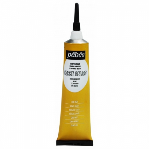 Contur vitraliu Vitrail Cerne Relief Pebeo, 37 ml, King gold 773137
