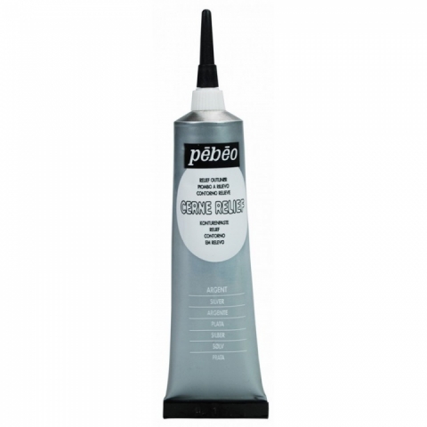 Contur vitraliu Vitrail Cerne Relief Pebeo, 37 ml, Silver 774037