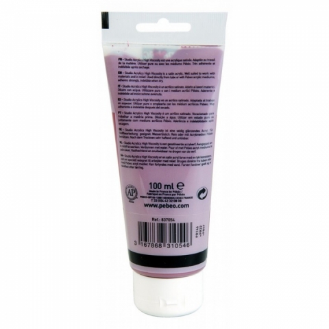 Culori acrilice Studio High Viscosity, Pebeo, 100ml, Alisarin Crimson 54