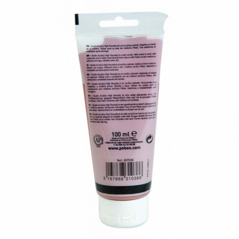 Culori acrilice Studio High Viscosity, Pebeo, 100ml, Burnt Sienna 38