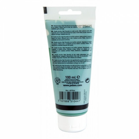 Culori acrilice Studio High Viscosity, Pebeo, 100ml, Hooker Green 44