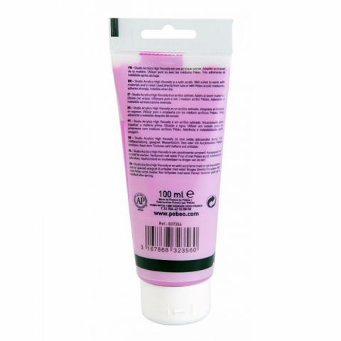 Culori acrilice Studio High Viscosity, Pebeo, 100ml, Iridescent Violet Blue 356