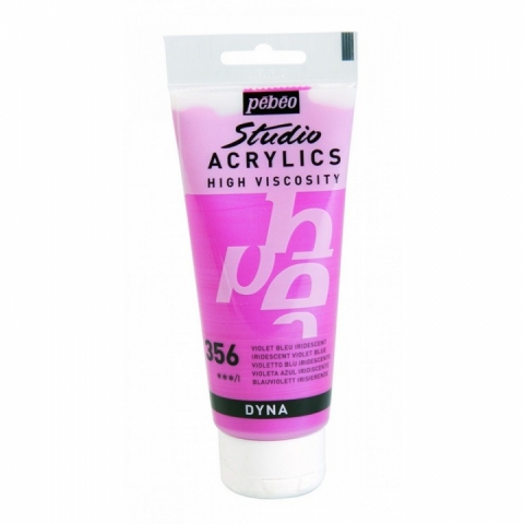 Culori acrilice Studio High Viscosity, Pebeo, 100ml, Iridescent Violet Blue 356