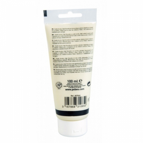 Culori acrilice Studio High Viscosity, Pebeo, 100ml, Ivory 65