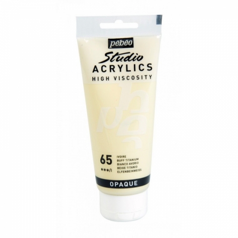 Culori acrilice Studio High Viscosity, Pebeo, 100ml, Ivory 65