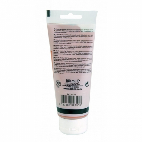 Culori acrilice Studio High Viscosity, Pebeo, 100ml, Metallic Copper 355