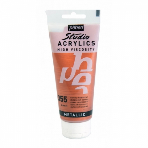 Culori acrilice Studio High Viscosity, Pebeo, 100ml, Metallic Copper 355