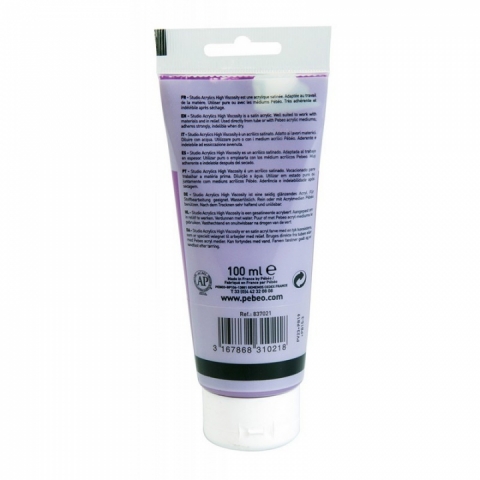Culori acrilice Studio High Viscosity, Pebeo, 100ml, Oriental Violet 21