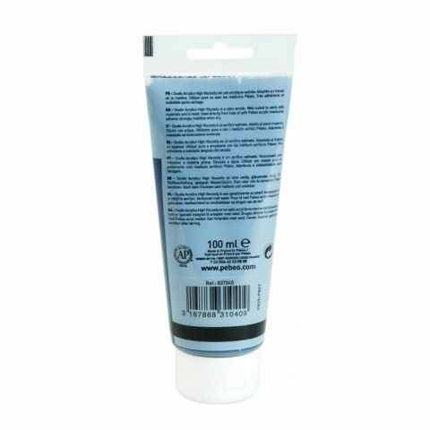Culori acrilice Studio High Viscosity, Pebeo, 100ml, Payne Grey 40