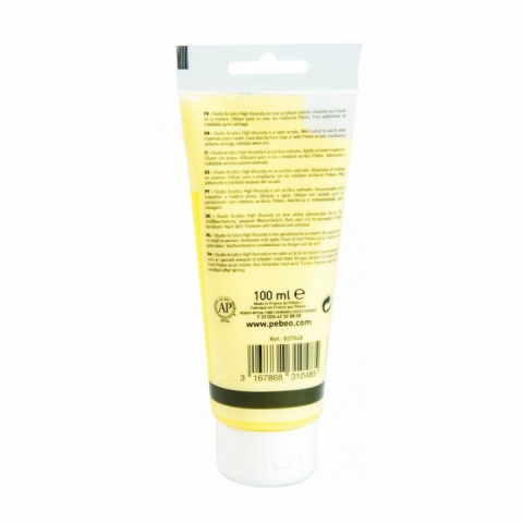 Culori acrilice Studio High Viscosity, Pebeo, 100ml, Primary Yellow 48