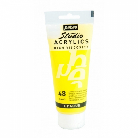 Culori acrilice Studio High Viscosity, Pebeo, 100ml, Primary Yellow 48