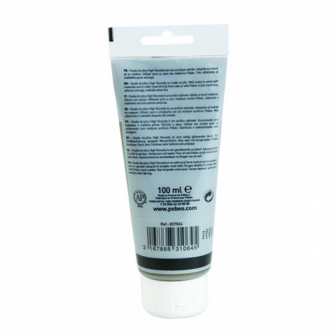 Culori acrilice Studio High Viscosity, Pebeo, 100ml, Raw Amber 64