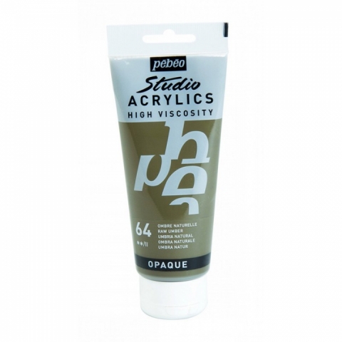 Culori acrilice Studio High Viscosity, Pebeo, 100ml, Raw Amber 64