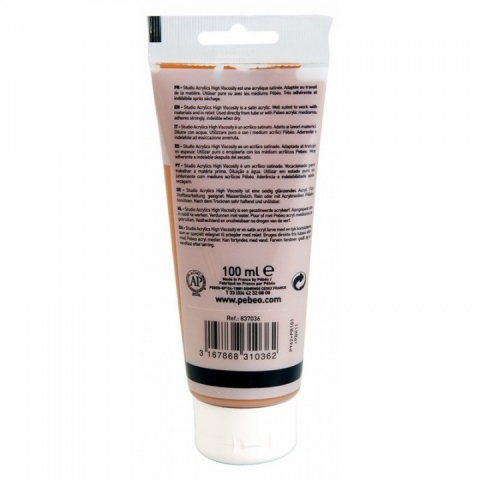 Culori acrilice Studio High Viscosity, Pebeo, 100ml, Raw Siena 36