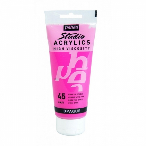 Culori acrilice Studio High Viscosity, Pebeo, 100ml, Vivid Pink 45