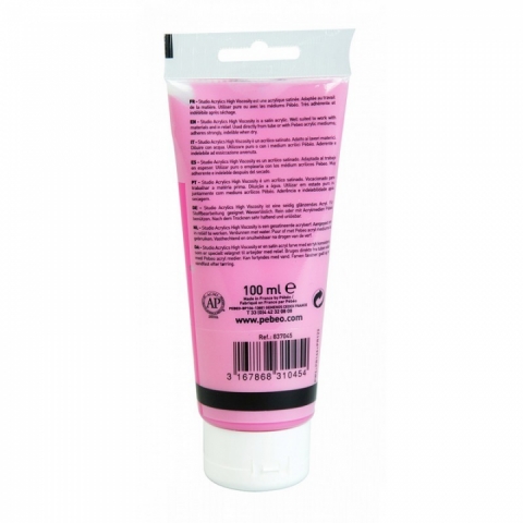 Culori acrilice Studio High Viscosity, Pebeo, 100ml, Vivid Pink 45