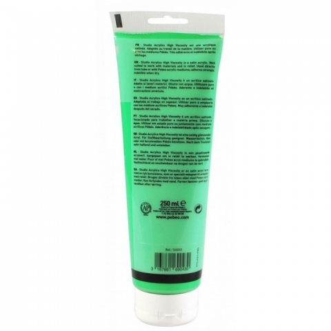 Culori acrilice Studio High Viscosity, Pebeo, 250ml, Cadmium Green 43