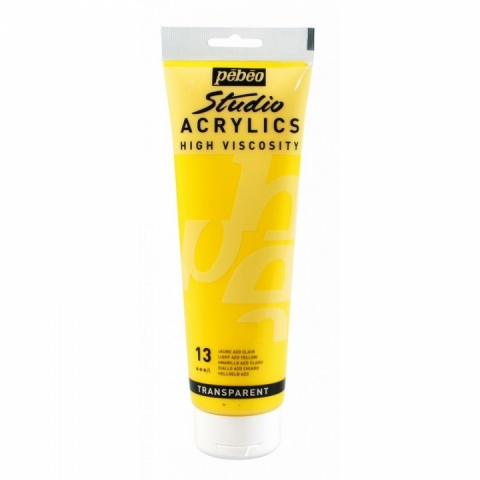 Culori acrilice Studio High Viscosity, Pebeo, 250ml, Light Yellow Azo 13