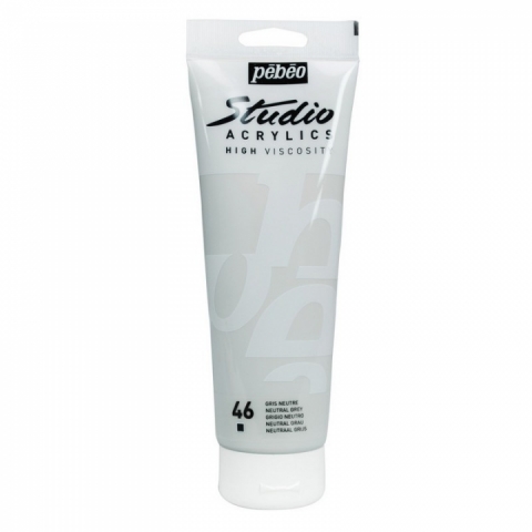 Culori acrilice Studio High Viscosity, Pebeo, 250ml, Neutral Grey 46