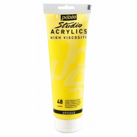 Culori acrilice Studio High Viscosity, Pebeo, 250ml, Primary Yellow 48