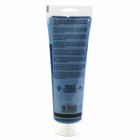 Culori acrilice Studio High Viscosity, Pebeo, 250ml, Prussian Blue 56