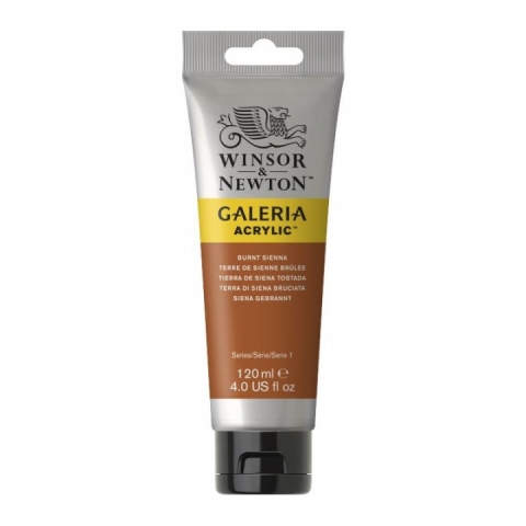 Culori acrilice premium Winsor Newton, Galeria, 120M 074 Burnt Sienna