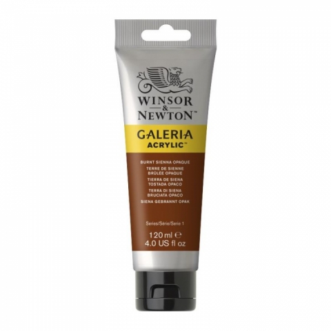 Culori acrilice premium Winsor Newton, Galeria, 120M 077 Burnt Sienna Opaque
