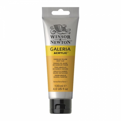 Culori acrilice premium Winsor Newton, Galeria, 120M 115 Cadmium Yellow Deep Hue