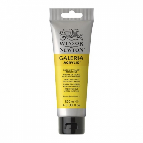 Culori acrilice premium Winsor Newton, Galeria, 120M 120 Cadmium Yellow Medium Hue
