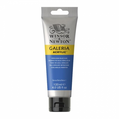 Culori acrilice premium Winsor Newton, Galeria, 120M 138 Cerulean Blue Hue