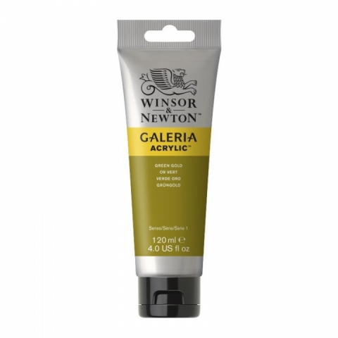 Culori acrilice premium Winsor Newton, Galeria, 120M 294 Green Gold