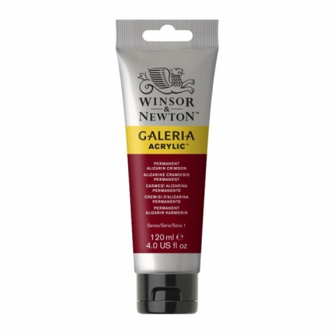 Culori acrilice premium Winsor Newton, Galeria, 120M 466 Permanent Alizarin Crimson