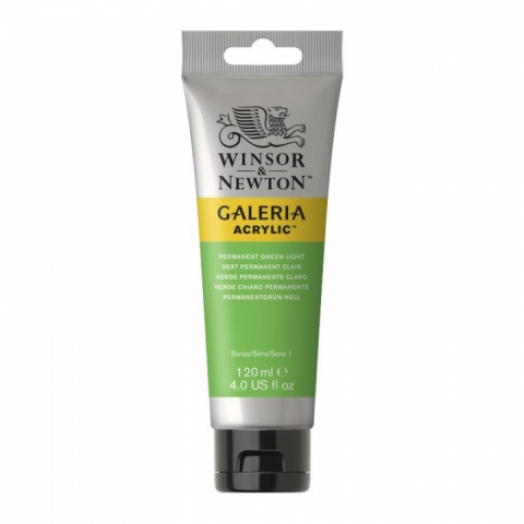 Culori acrilice premium Winsor Newton, Galeria, 120M 483 Permanent Green Light