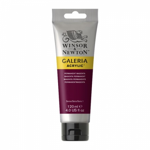 Culori acrilice premium Winsor Newton, Galeria, 120M 488 Permanent Magenta