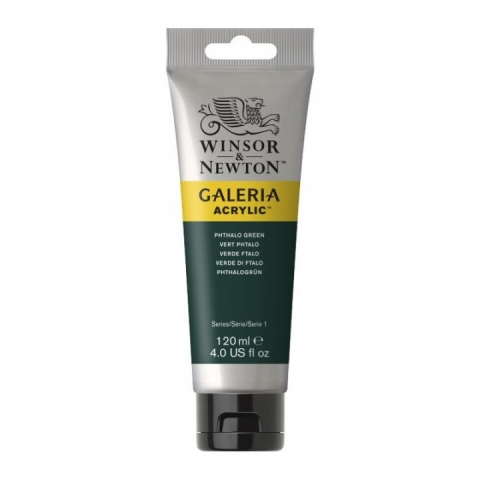 Culori acrilice premium Winsor Newton, Galeria, 120M 522 Phthalo Green