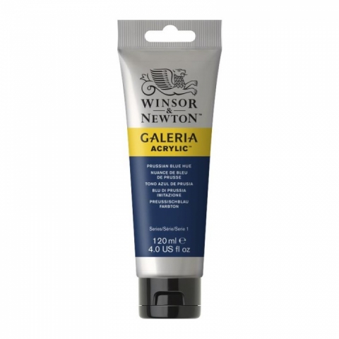 Culori acrilice premium Winsor Newton, Galeria, 120M 541 Prussian Blue Hue