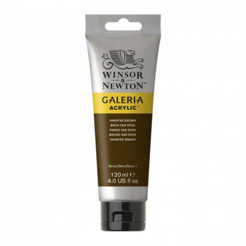 Culori acrilice premium Winsor Newton, Galeria, 120M 676 Vandyke Brown