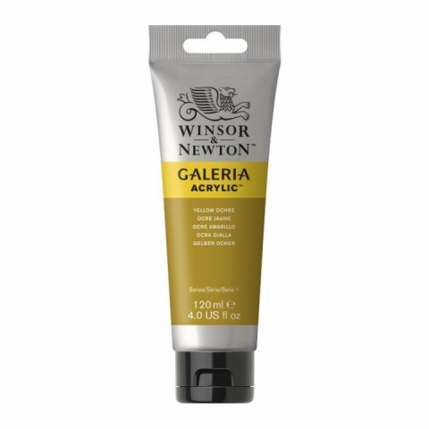 Culori acrilice premium Winsor Newton, Galeria, 120M 744 Yellow Ochre