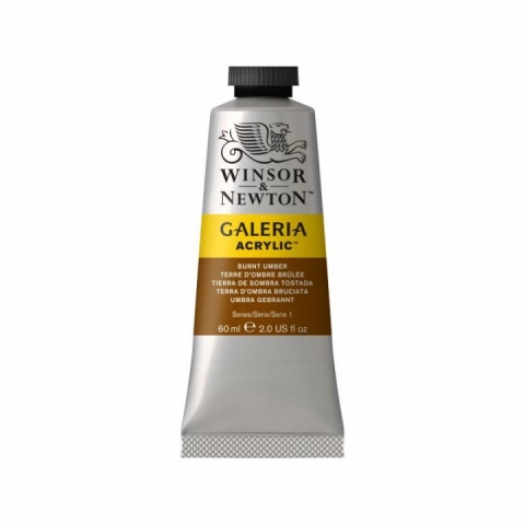 Culori acrilice premium Winsor Newton, Galeria, 60 ml, 076 Burnt Umber