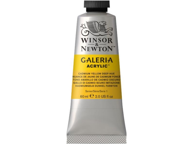 Culori acrilice premium Winsor Newton, Galeria, 60 ml, 115 Cadmium Yellow Deep Hue