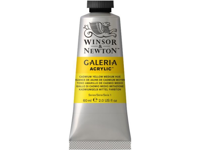 Culori acrilice premium Winsor Newton, Galeria, 60 ml, 120 Cadmium Yellow Medium Hue