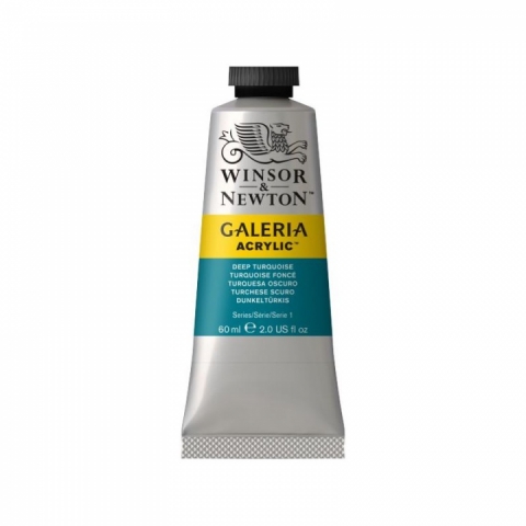 Culori acrilice premium Winsor Newton, Galeria, 60 ml, 232 Deep Turquoise