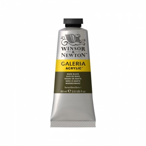 Culori acrilice premium Winsor Newton, Galeria, 60 ml, 386 Mars Black