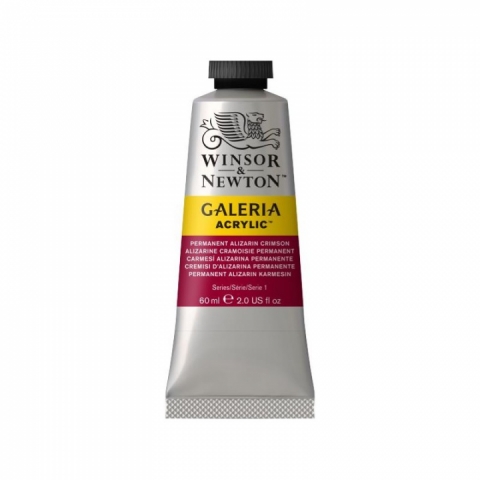 Culori acrilice premium Winsor Newton, Galeria, 60 ml, 466 Permanent Alizarin Crimson