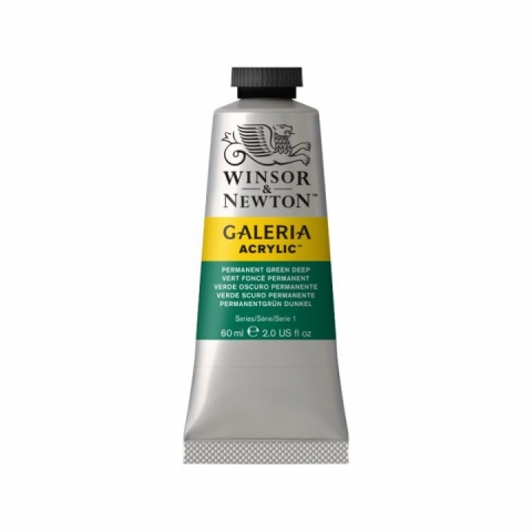 Culori acrilice premium Winsor Newton, Galeria, 60 ml, 482 Permanent Green Deep