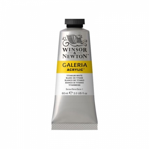 Culori acrilice premium Winsor Newton, Galeria, 60 ml, 644 Titanium White