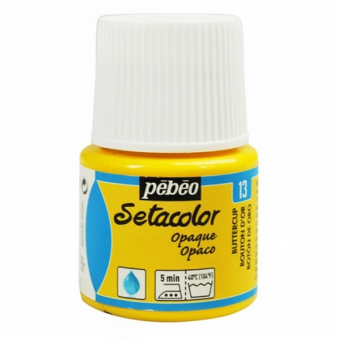 Culori pentru textile Setacolor Opaque Matt Pebeo, 45ml, Buttercup 13